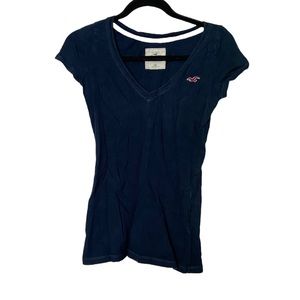🤍 Hollister Women’s Size XS Navy T-Shirt V-Neck